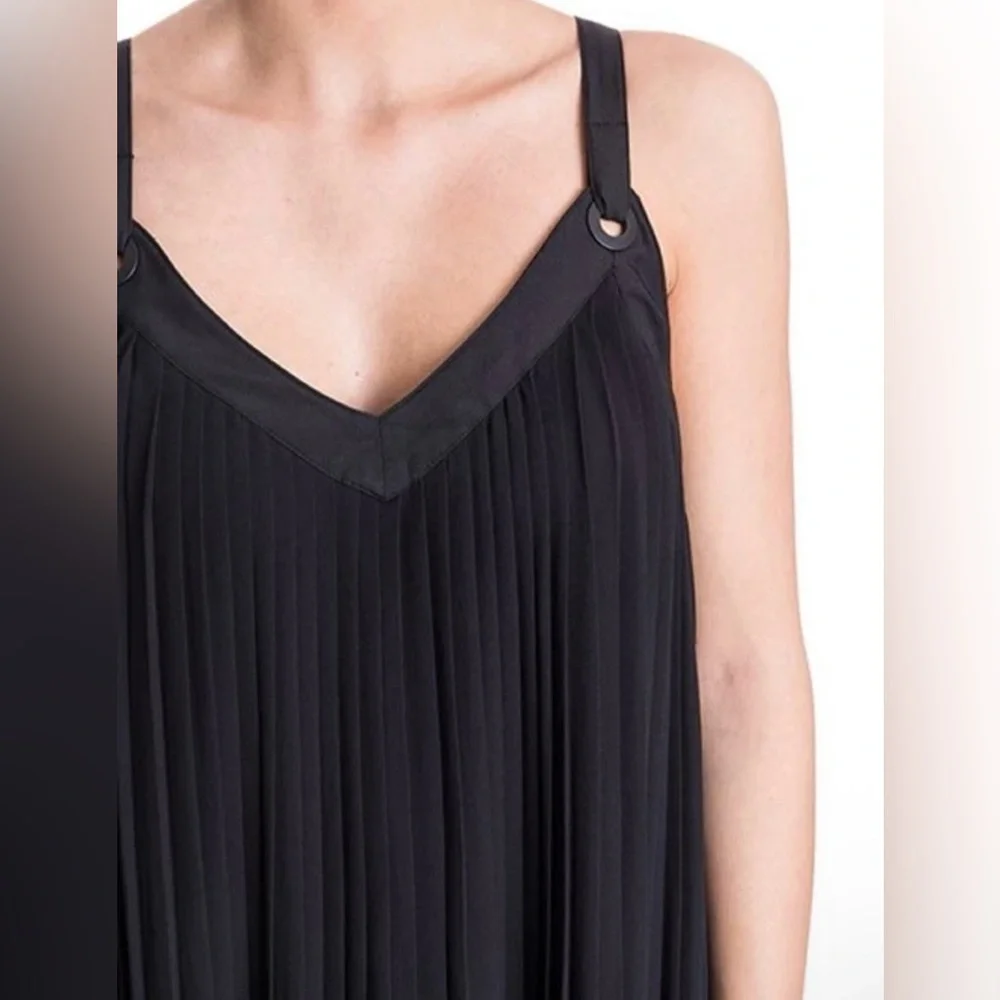 Michael Kors navy pleated maxi dress size small